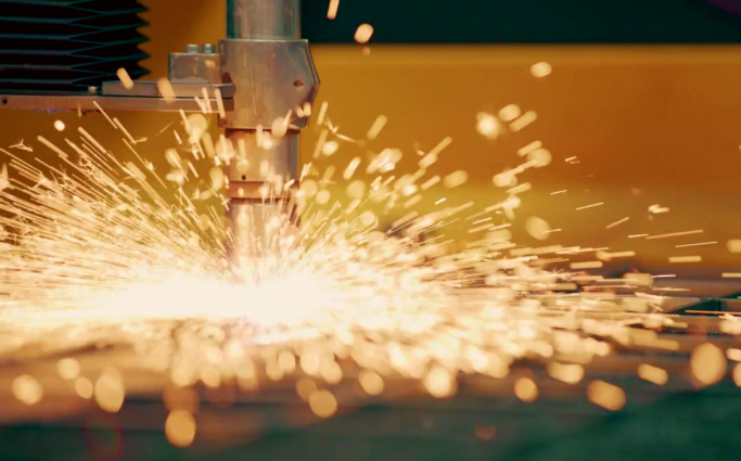 Sparks from Metal Cutting
