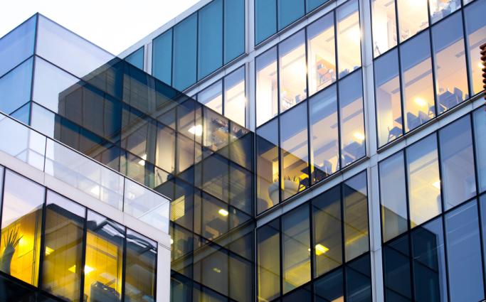 Office glass building