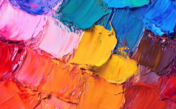 Colorful paint strokes