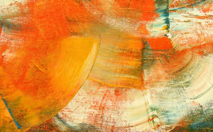 Abstract orange art