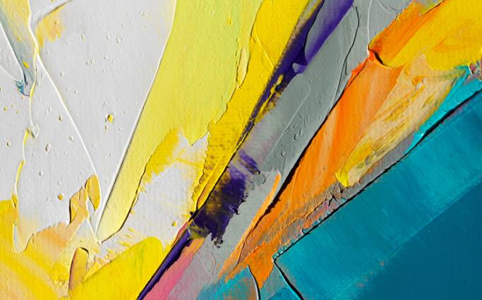 Paint stroke abstract art