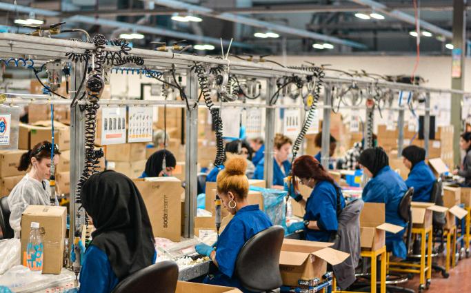 working in factory plant