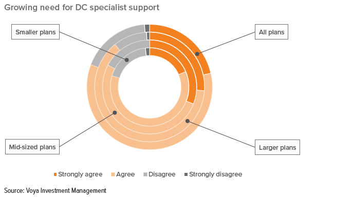 Figure 22. Plan sponsors increasingly look to DC specialists for support